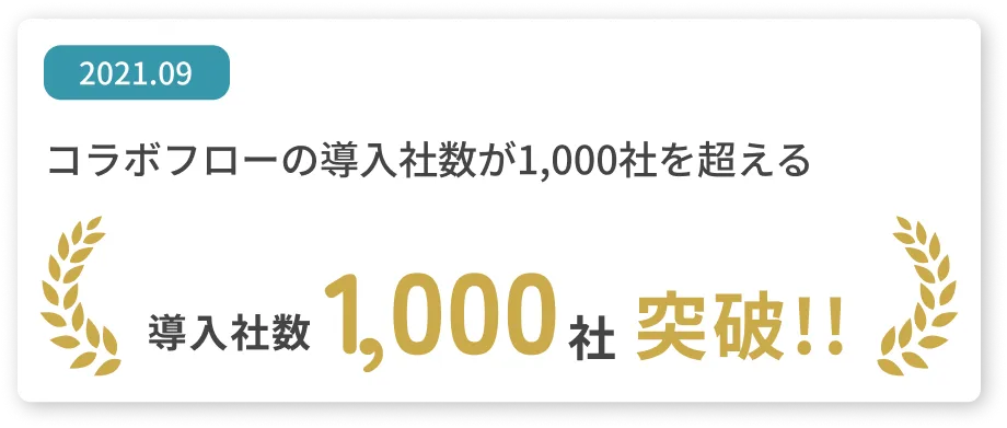 コラボフローの導入社数が1,000社を超える