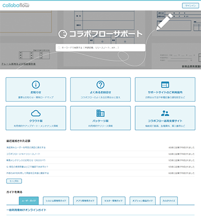 コラボフローサポートサイト