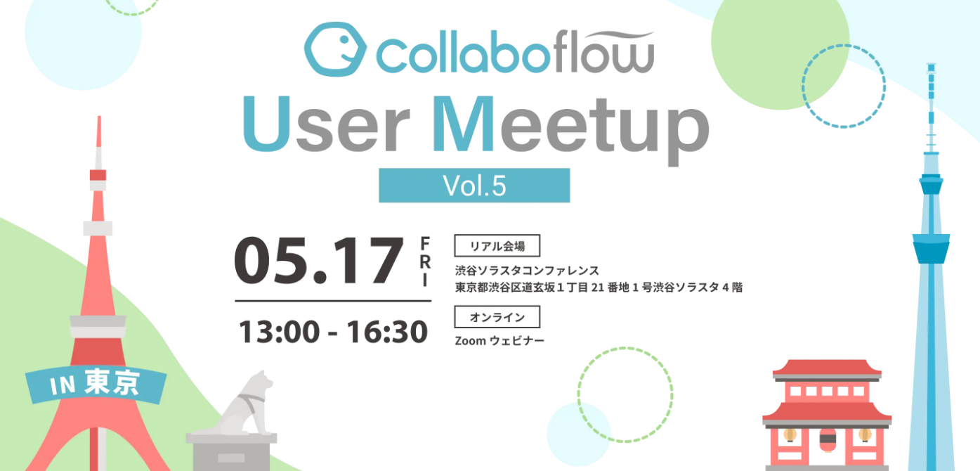 ユーザー事例発表イベント「Collaboflow User Meetup Vol.5」をリアル会場＆オンラインで開催します